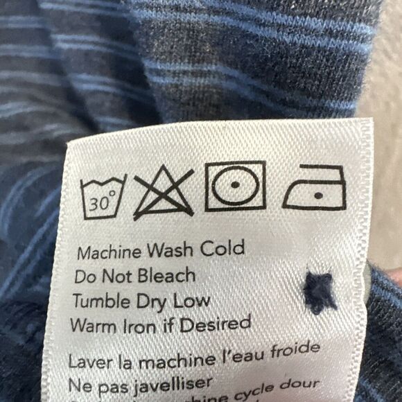 Tasc Coastal Collection Striped Polo Shirt Bamboo Mens Size M Blue Golf Stretch - Picture 8 of 8